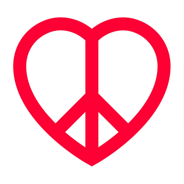 liebessymbol oder valentinstag-schild für die feier - pacifism stock-grafiken, -clipart, -cartoons und -symbole