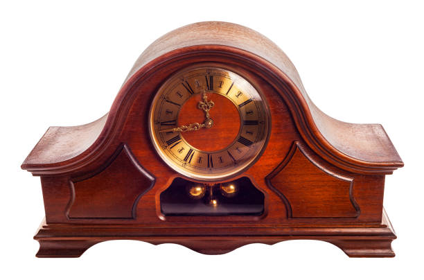 istock Retro wooden clock - isolated 1133814809