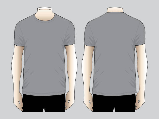 Gray Tshirt Vector For Template Stock Illustration - Download Image