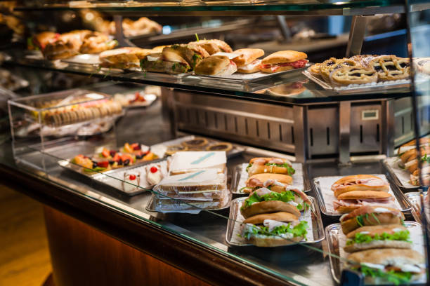 istock showcase cafe with food in Italy 1133817007
