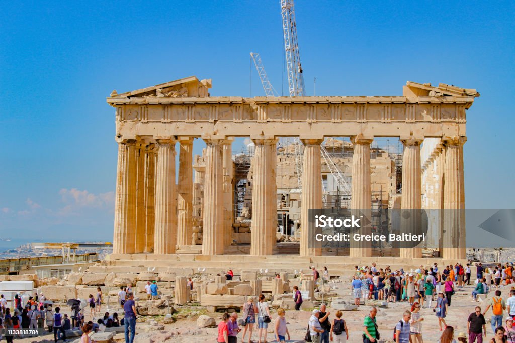 Greece, the origin the civilization. City of Athens, the capital and largest city of Greece. Core, cultures and charms of one of the oldest cities in the world. Parthenon - Athens Stock Photo