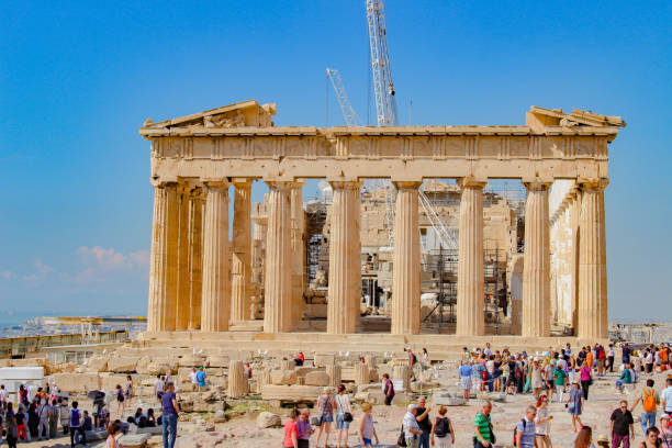 Greece, the origin the civilization. City of Athens, the capital and largest city of Greece. Core, cultures and charms of one of the oldest cities in the world. ruína antiga stock pictures, royalty-free photos & images