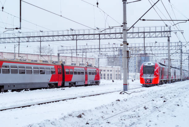 istock ice-covered multiple-unit trains at the station in winter 1133821107