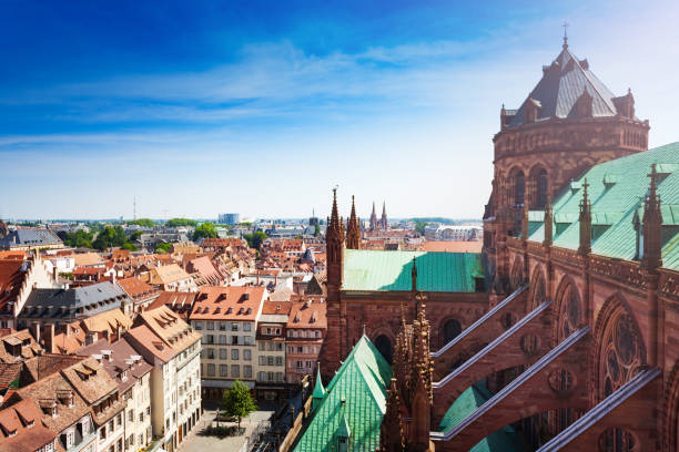 istock Cathedral Notre Dame de Strasbourg dome and square 1133821546