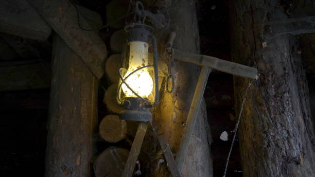 istock Lots of cobwebs and dust on the lighted lamp 1133822455
