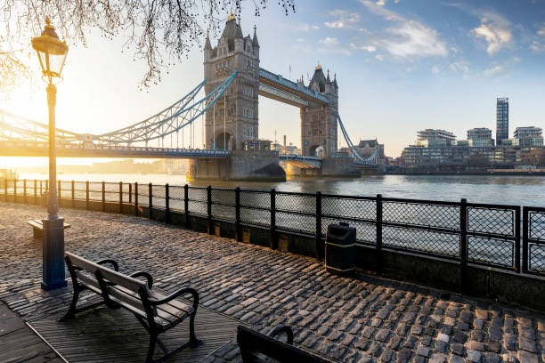 istock Sunrise behind the Tower Bridge in London, UK 1133823902