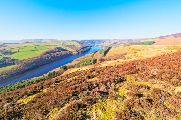 From Derwent Moor down in to the hazy Derwent Valley