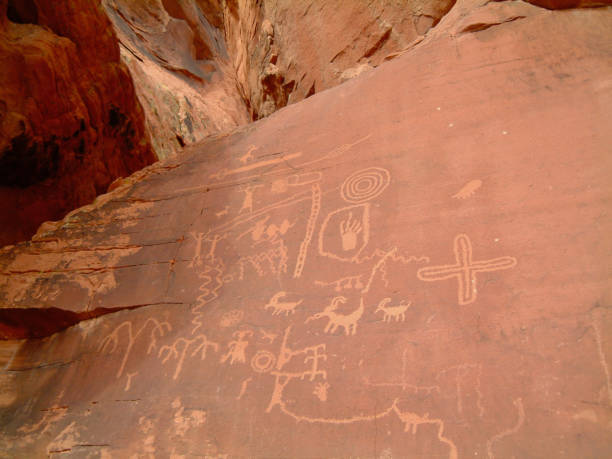 istock American Nature / Valley of Fire State Park. Hieroglyphics 1133830370