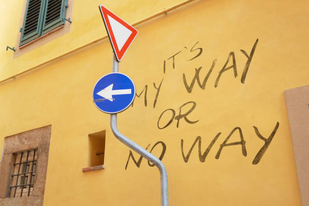 istock it's my way or no way - arrogance in the street 1133832040