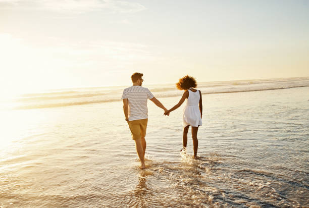 There's something romantic about the beach stock photo
