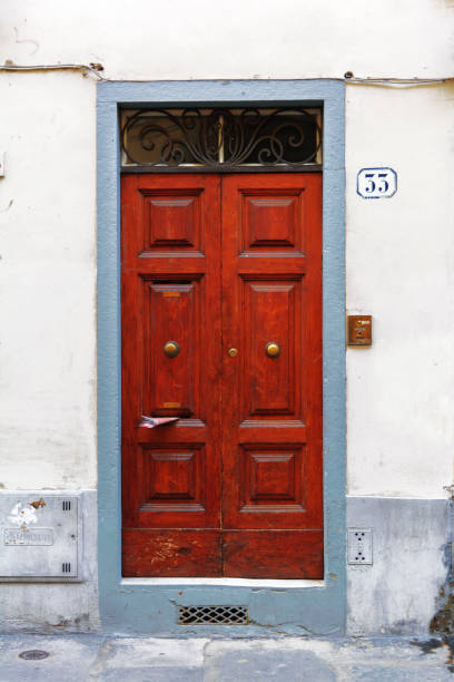 During the Middle Ages the studded doors were defensive, while now they are used for decorative purposes.