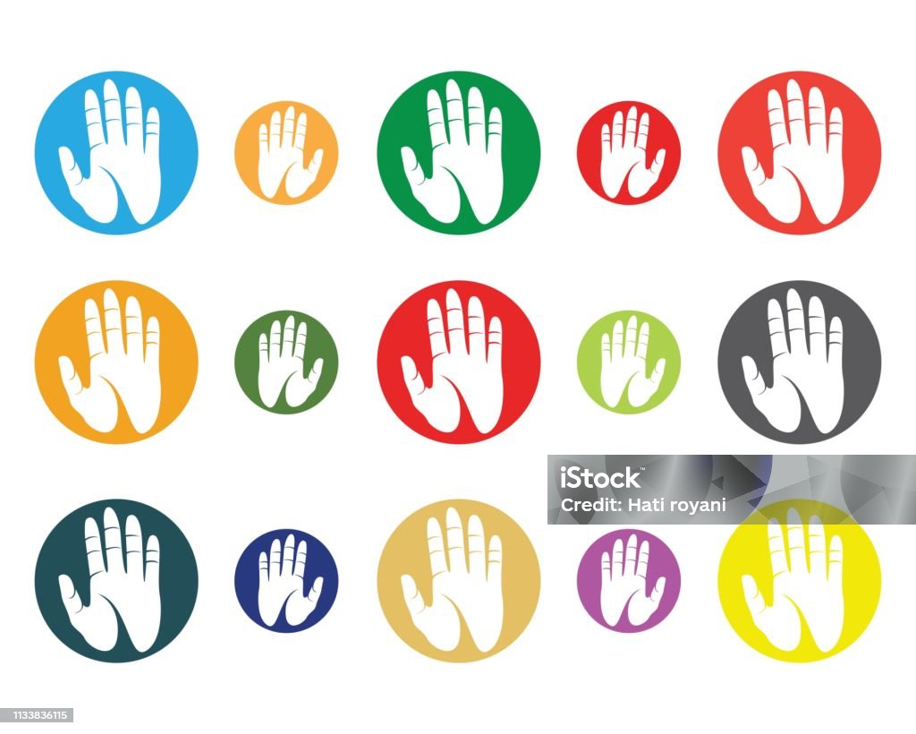 Hand Logo Collection Vector Hand Logo Vector Template Stock Illustration - Download Image Now ...