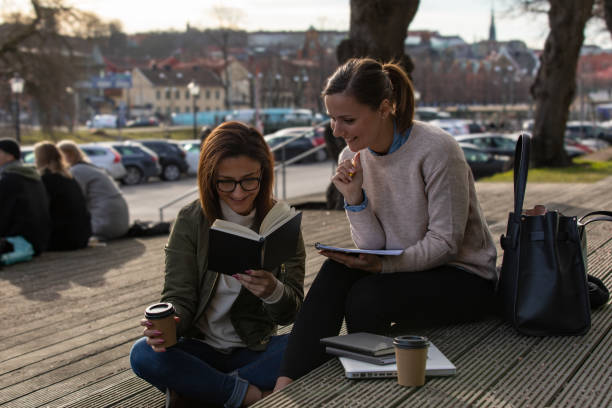 istock Two women studying in the city 1133836331