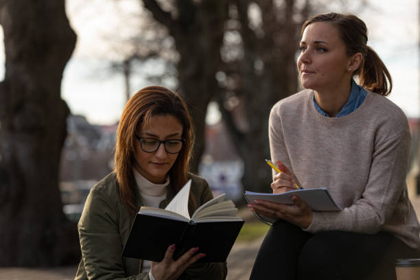 istock Two women studying in the city 1133836348