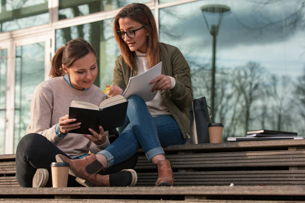 istock Two women studying in the city 1133836391