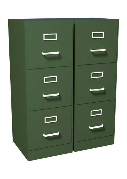 istock 3D illustration file cabinet on white 1133838060
