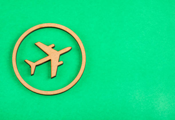 istock Airplane in wood on green background 1133840111