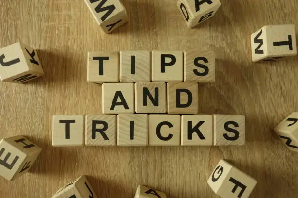 Photo of Tips and tricks text