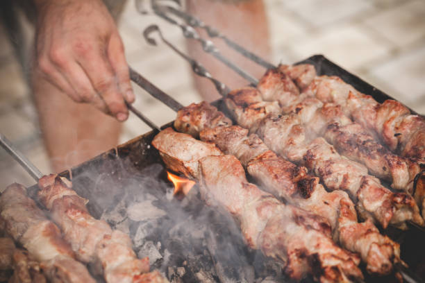 istock Cooking of a pork Shashlik 1133844650