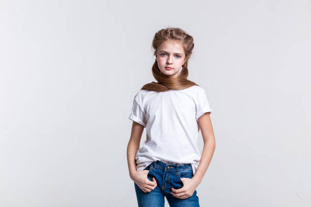 istock Calm long-haired pretty girl posing on camera 1133845433