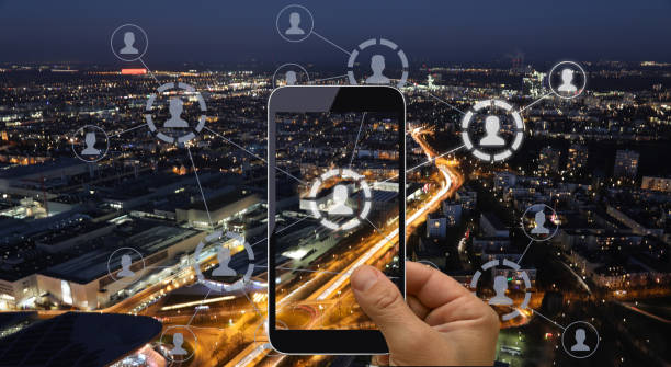 istock Social media icon computer network connection community people mobile phone app 1133849362