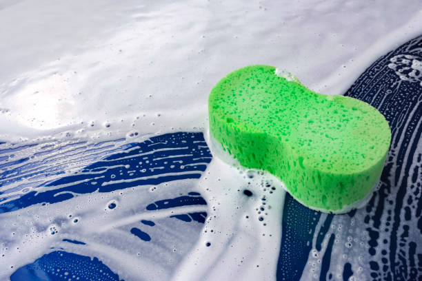 istock sponge over the car for washing 1133849465