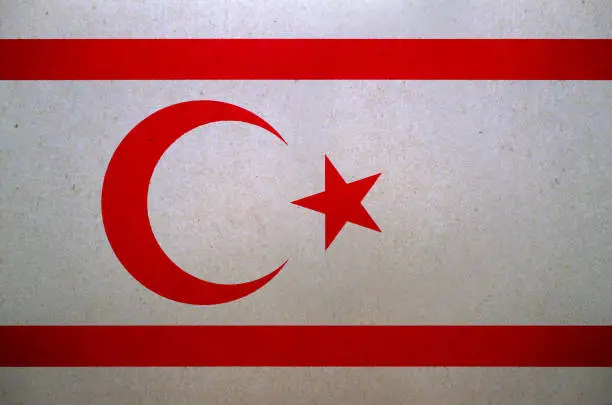 Photo of Grunge flag of Northern Cyprus printed on a paper