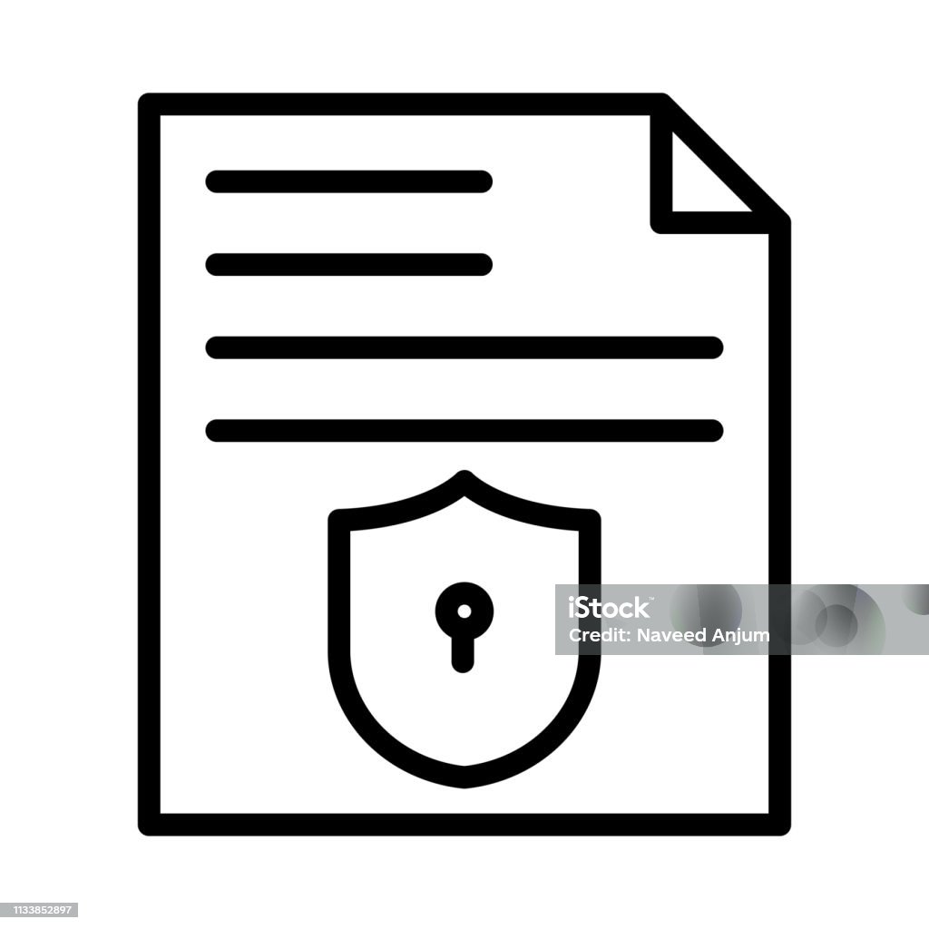 Document Protection Stock Illustration - Download Image Now - Concepts ...