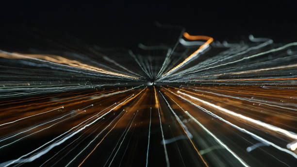 istock Circular Light Trails Against Sky At Night In City 1133854622