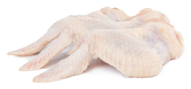istock Raw chicken wings isolated on white background.  With clipping path 1133856170