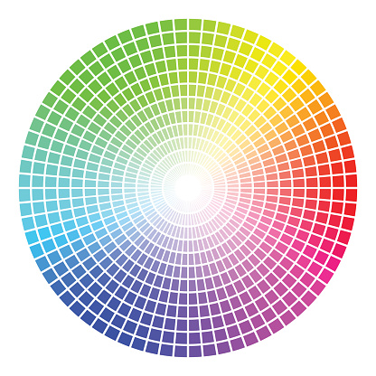 Color Wheel Vector Template Isolated on White Background.