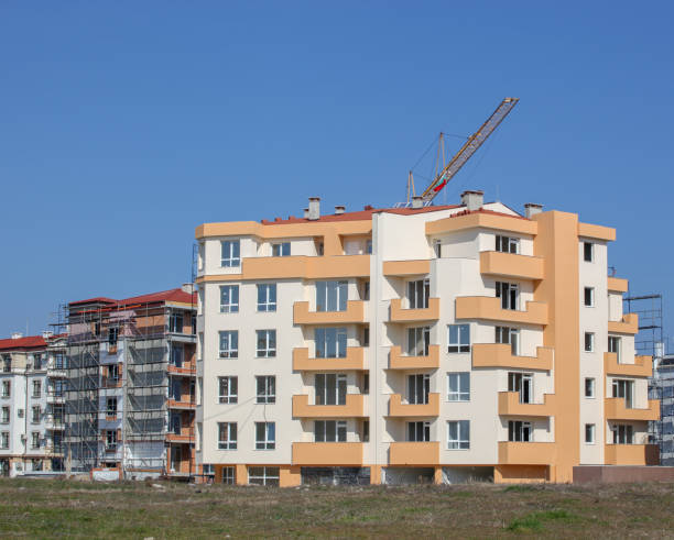 Modern Residential Building In The Center Of The Town Of Pomorie, Bulgaria. Modern Residential Building In The Center Of The Town Of Pomorie, Bulgaria. pomorie stock pictures, royalty-free photos & images