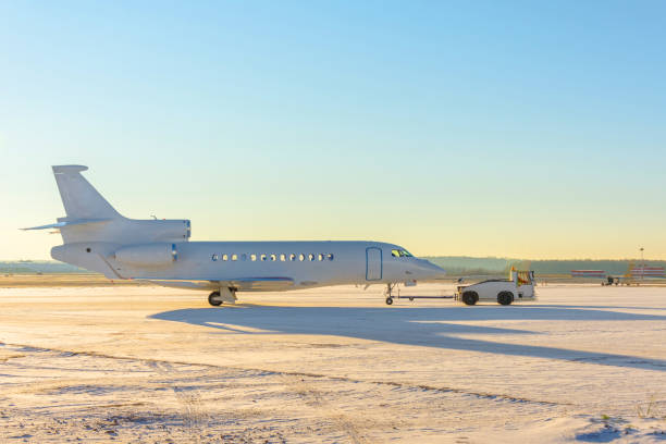 istock Push back of the airplane after flight, for maintenance 1133863751