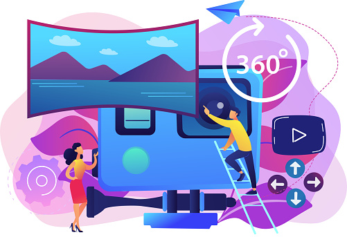 Virtual Tour Graphics Transparent Virtual Tour Concept Vector Illustration Stock Illustration - Download ...