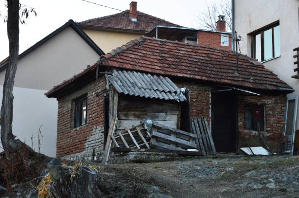 istock An old little, ruined house 1133867368