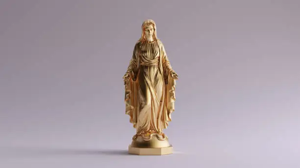 Photo of Gold Virgin Mary Mother of Jesus Statue