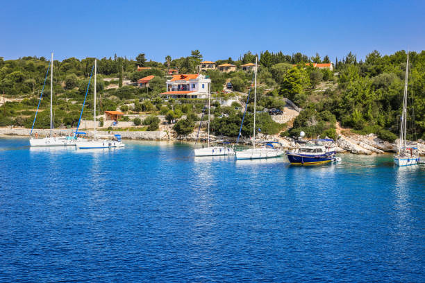 istock Boats anchored in a beautiful bay 1133870525