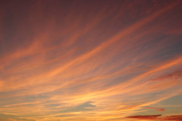 orangefarbener sonnenuntergang vor der nacht. twilight mit hellem sonnenuntergang. abendlandschaft - 11829 stock-fotos und bilder