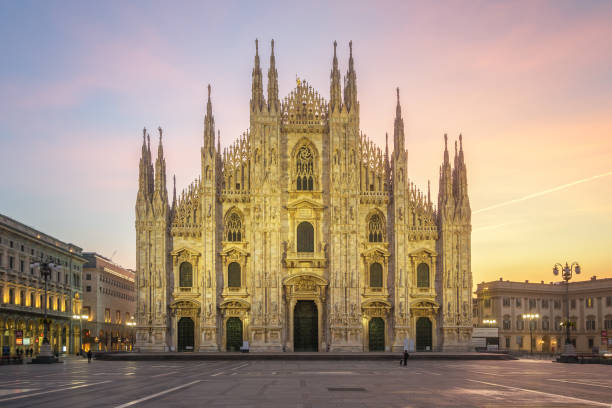 istock Milan - Piazza del Duomo at first sunlight 1133876417