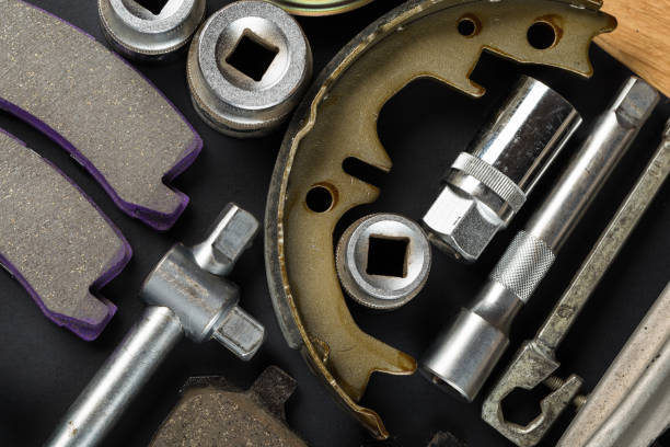 istock Various Car parts on dark background 1133877459