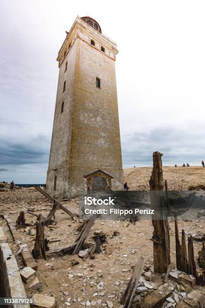 Rubjerg Knude Lighthouse Stock Photo - Download Image Now - Ancient, Architecture, Beach
