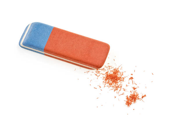 istock Close up of eraser on a white background, top view. 1133880535