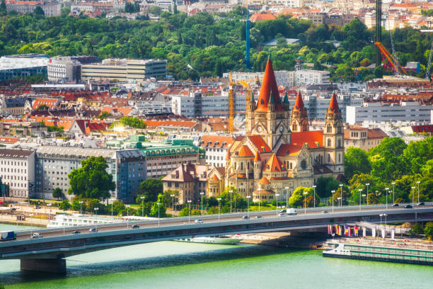 istock Vienna city panorama with cathedral 1133885214