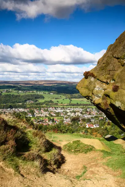 view of Ilkley moor West Yorkshire UK