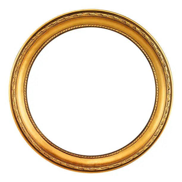 Photo of Gold Picture frame - clipping path