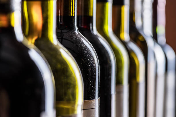 istock Line of wine bottles. 1133888243