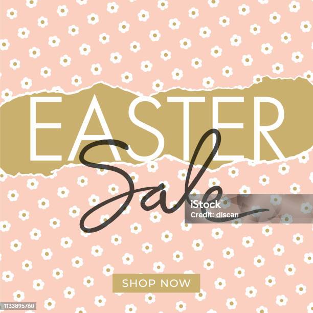 Easter Sale Design For Advertising Banners Leaflets And Flyers Stock Illustration - Download Image Now