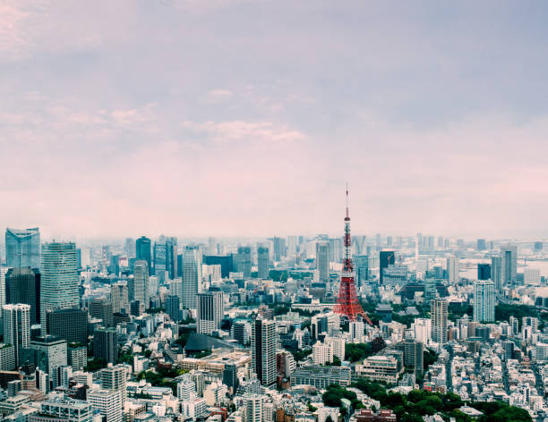 Tokyo cityscape  : Tokyo , Japan stock photo