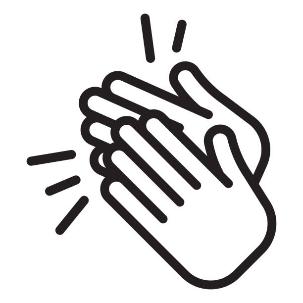 Applause icon. Clapping Hands vector art illustration