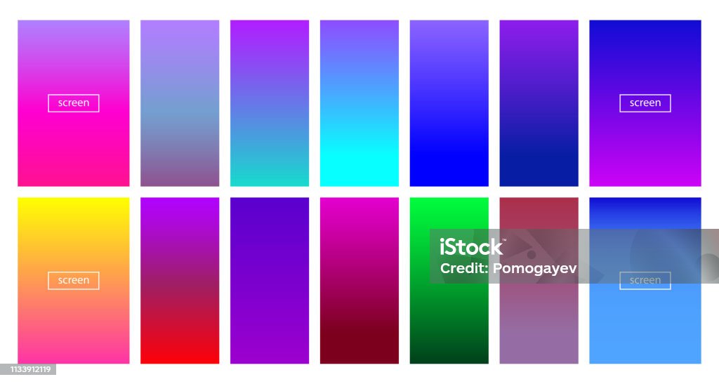 Fond de couleur douce-conception vectorielle d'écran moderne pour l'application mobile-dégradés de couleurs douces - clipart vectoriel de Colline libre de droits